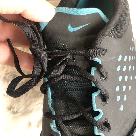 Nike Womens FS Lite Run 2 Size 8.5 Shoes Trainers Black Blue Sneakers 684667-009 - Picture 7 of 12